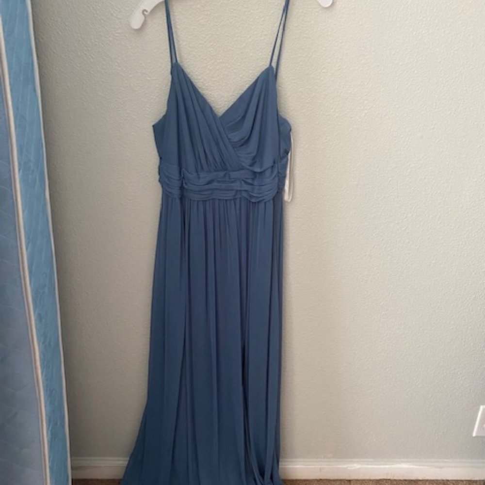 david's bridal steel blue bridesmaid dress Dress- Davids Patrick-0509 The Zendaya Midi Dress Color:Sweet Sakura Lilac